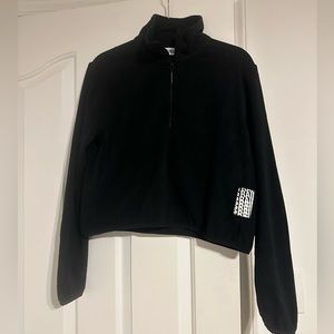 Rains Half Zip Black Fleece NWT